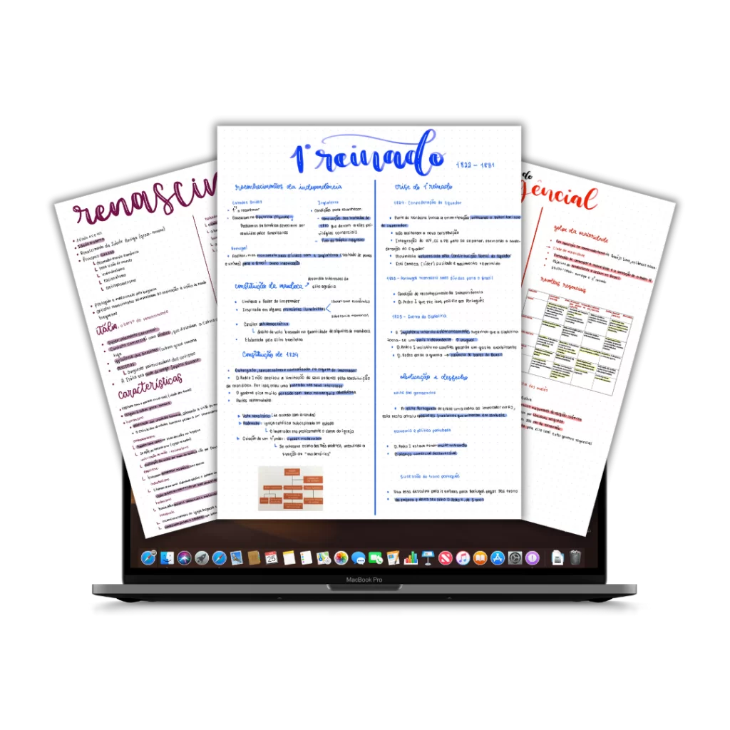 Mockup do material de estudos ENEM 2025